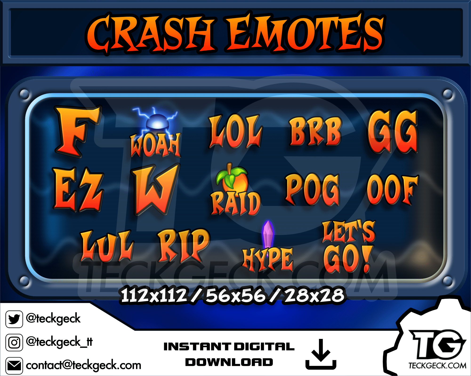 Crash & Spyro Twitch Emotes x28 | Instant download | Ready to use - Image 2