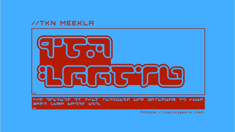 TKN Meekla Y2K Sci-fi Font – Out Now!
